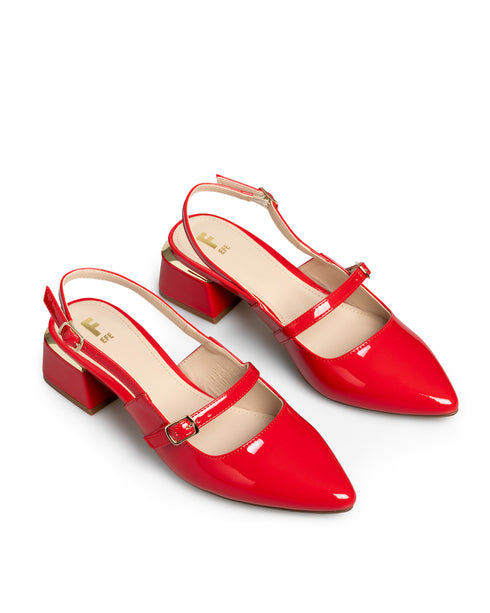Zapatilla Roja Picuda Slingback 342505